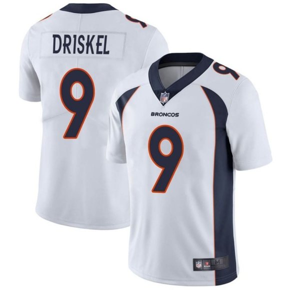 Men's Denver Broncos #9 Jeff Driskel White Vapor Untouchable Limited Stitched NFL Jersey