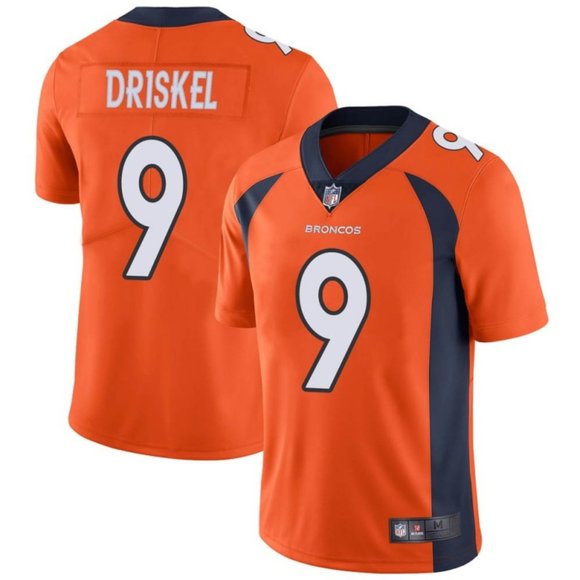 Men's Denver Broncos #9 Jeff Driskel Orange Vapor Untouchable Limited Stitched NFL Jersey