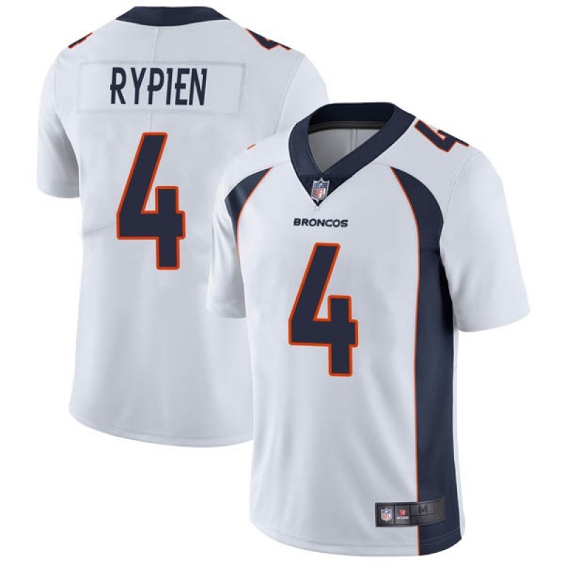 Men's Denver Broncos #4 Brett Rypien White Vapor Untouchable Limited Stitched NFL Jersey
