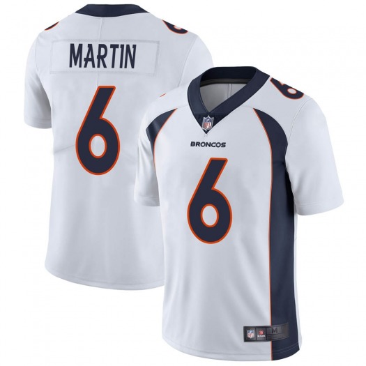 Men's Denver Broncos #6 Sam Martin White Vapor Untouchable Limited Stitched NFL Jersey