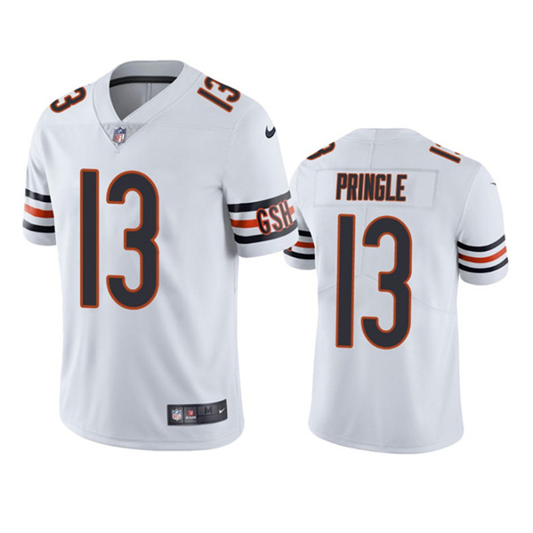 Men's Chicago Bears #13 Byron Pringle White Vapor untouchable Limited Stitched Football Jersey