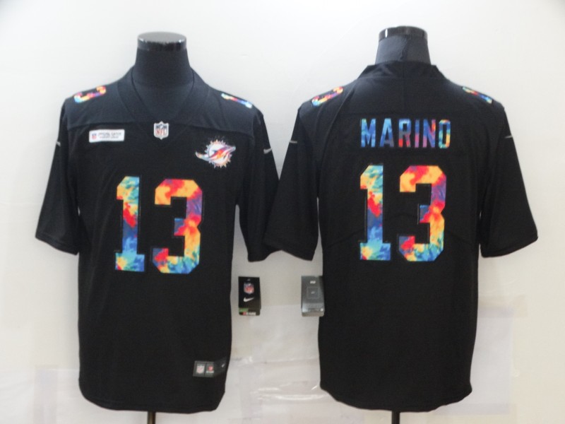 Men's Miami Dolphins #13 Dan Marino 2020 Black Crucial Catch Limited Stitched NFL Jersey