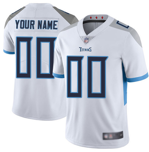 Custom Men's Titans Active Players White Vapor Untouchable Limited Stitched NFL Jersey