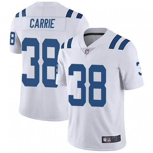 Men's Indianapolis Colts #38 T.J. Carrie White Vapor Untouchable Limited Stitched NFL Jersey