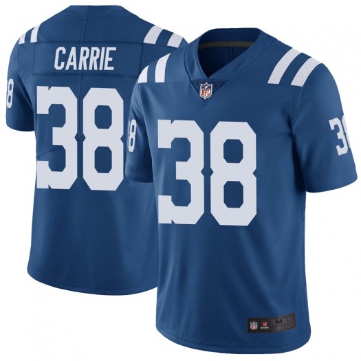 Men's Indianapolis Colts #38 T.J. Carrie Blue Vapor Untouchable Limited Stitched NFL Jersey