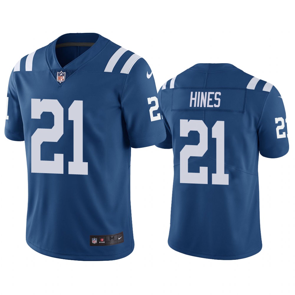 Men's Indianapolis Colts #21 Nyheim Hines Blue Vapor Untouchable Limited Stitched NFL Jersey