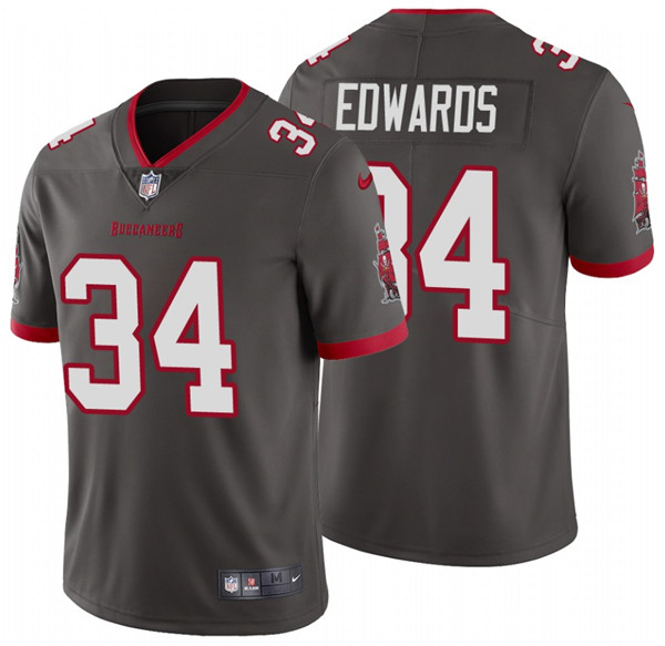 Men's Tampa Bay Buccaneers #34 Mike Edwards 2020 Grey Vapor Untouchable Limited Stitched Jersey