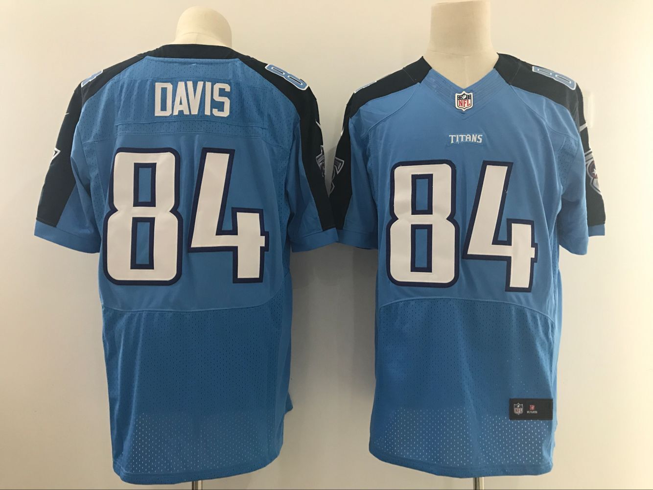Men's Nike Tennessee Titans #84 Corey Davis Light Blue Team Color Stitched NFL Elite Jersey