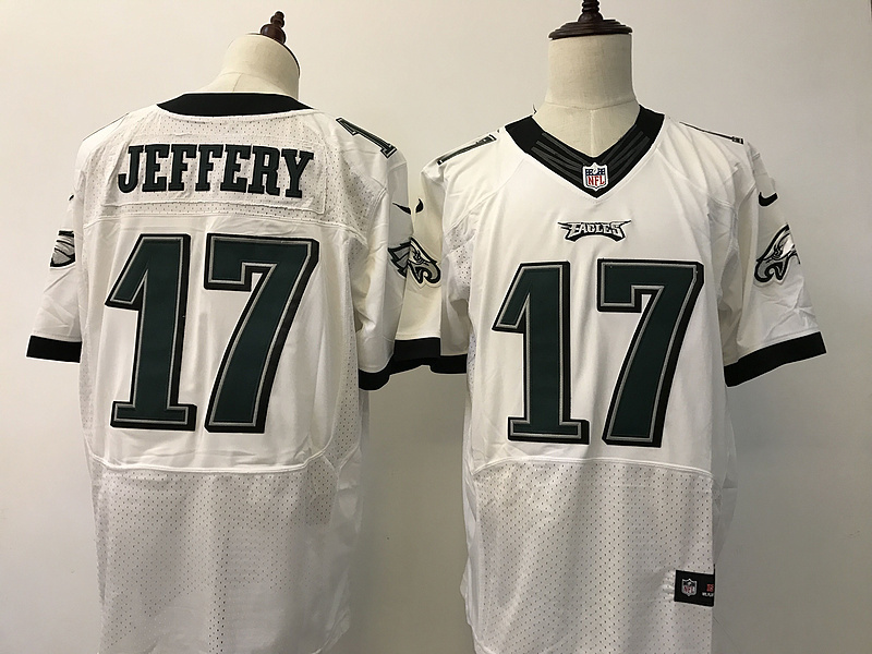 Men's Philadelphia Eagles #17 Alshon Jeffery Nike White 2017 Elite Stitched NFL Jersey