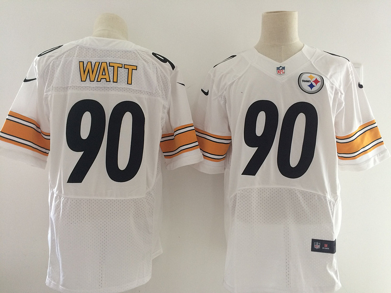 Men's Pittsburgh Steelers #90 T.J. Watt Nike White 2017 Elite Stitched NFL Jersey