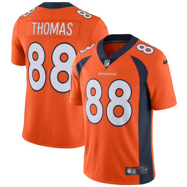 Men's Denver Broncos #88 Demaryius Thomas Orange Vapor Untouchable Limited Stitched Jersey (Check description if you want Women or Youth size)