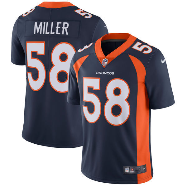 Men's Denver Broncos #58 Von Miller Nike Navy Vapor Untouchable Limited Stitched NFL Jersey