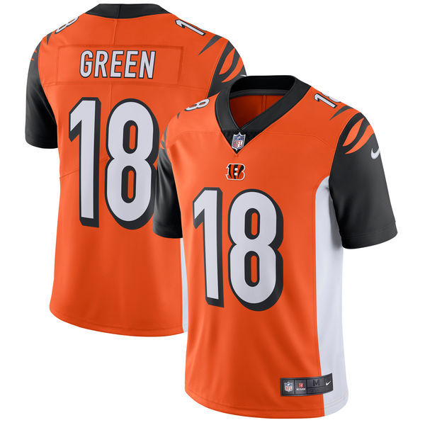 Men's Cincinnati Bengals #18 A.J. Green Nike Orange Vapor Untouchable Limited Stitched NFL Jersey