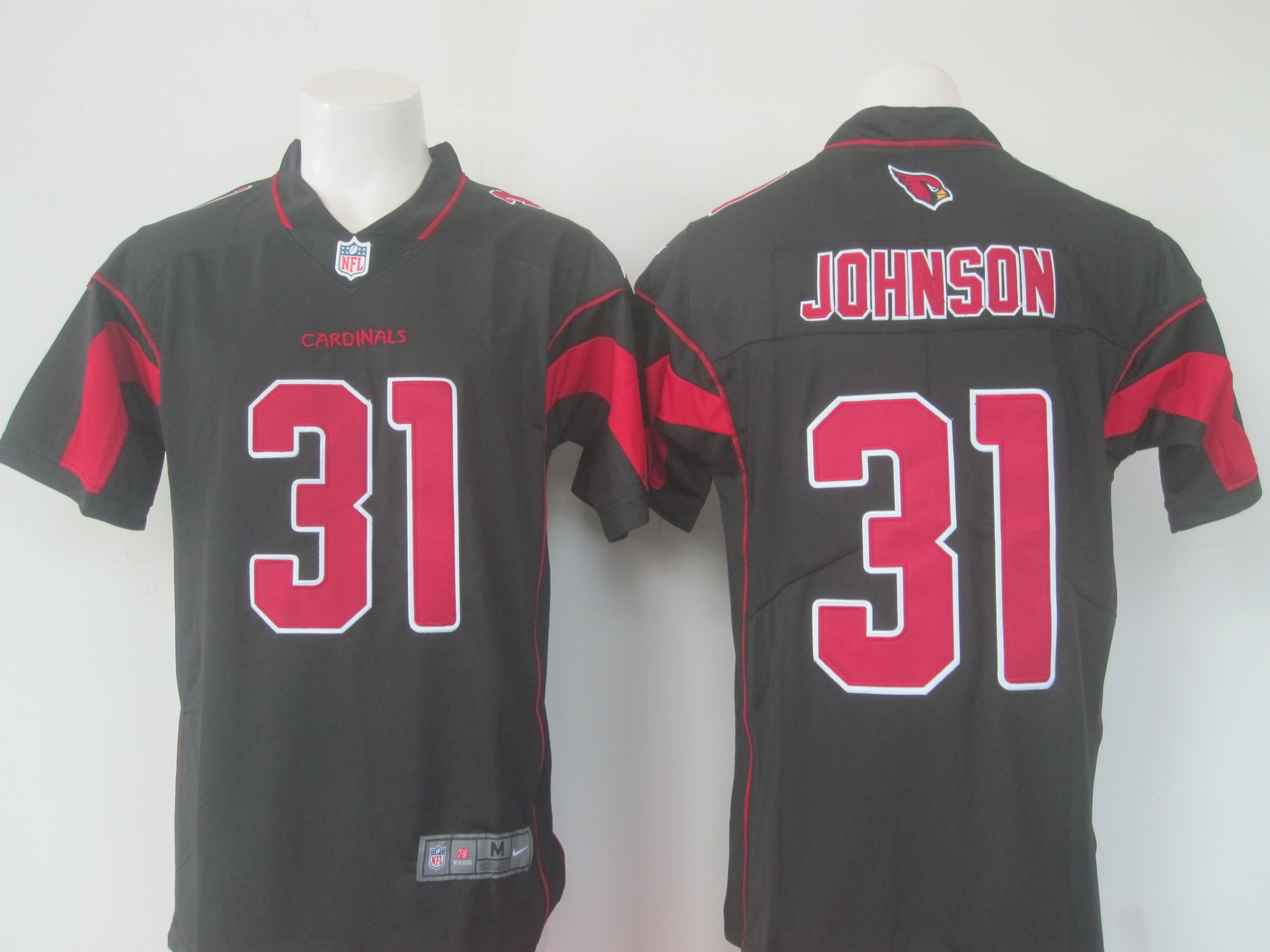 Men's Nike Arizona Cardinals #31 David Johnson Black Limited Rush Stitched NFL Jersey