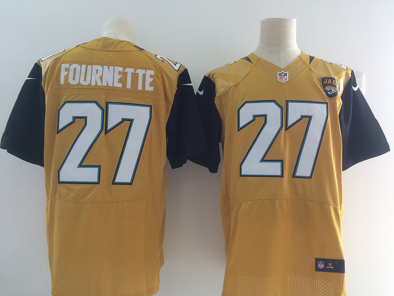 Men's Jacksonville Jaguars #27 Leonard Fournette Nike Bold Gold 2017 Elite Stitched NFL Jersey