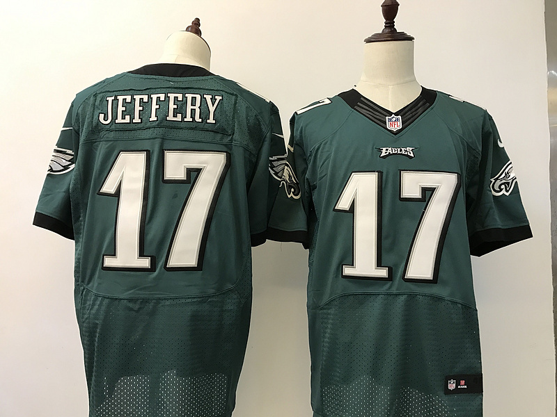 Men's Philadelphia Eagles #17 Alshon Jeffery Nike Green Elite Stitched NFL Jersey