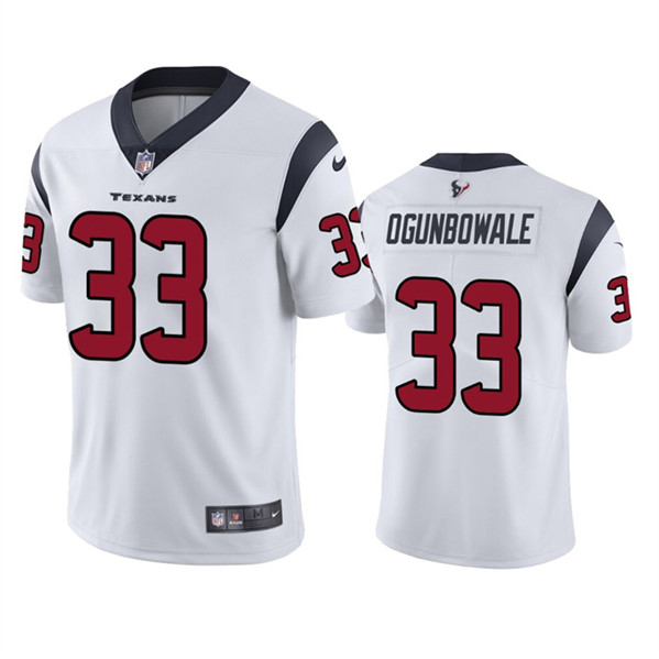 Men's Houston Texans #33 Dare Ogunbowale White Vapor Untouchable Limited Stitched Jersey