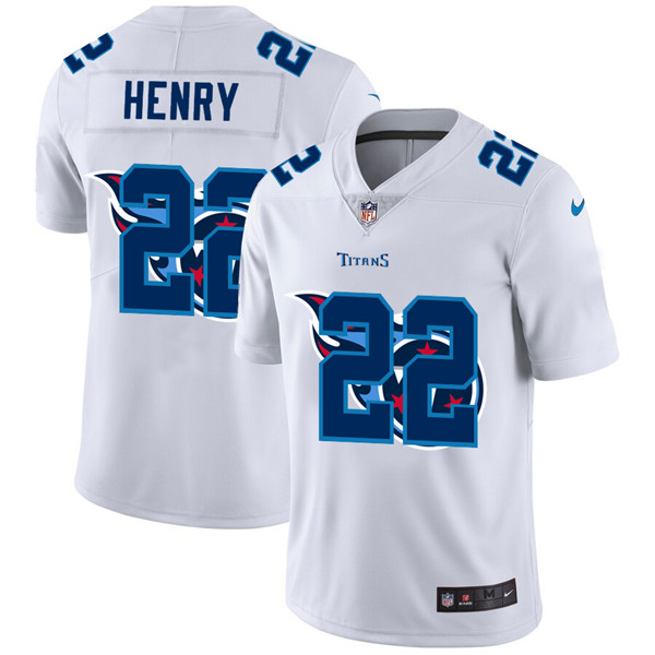 Men's NFL Tennessee Titans #22 Derrick Henry White Stitched NFL Jersey