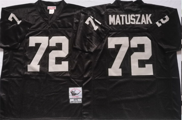 Men's Las Vegas Raiders #72 John Matuszak Black Limited Stitched Jersey