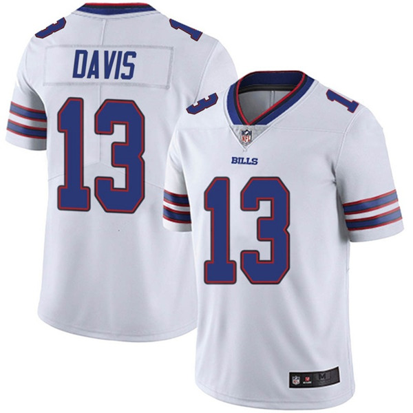 Men's Buffalo Bills #13 Gabriel Davis White Vapor Untouchable Limited Stitched Jersey
