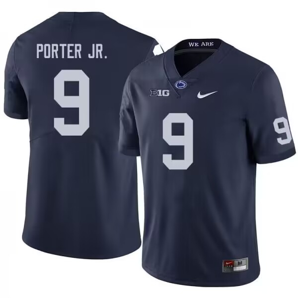 Men's Penn State Nittany Lions #9 Joey Porter Jr. Navy High Stitched Jersey