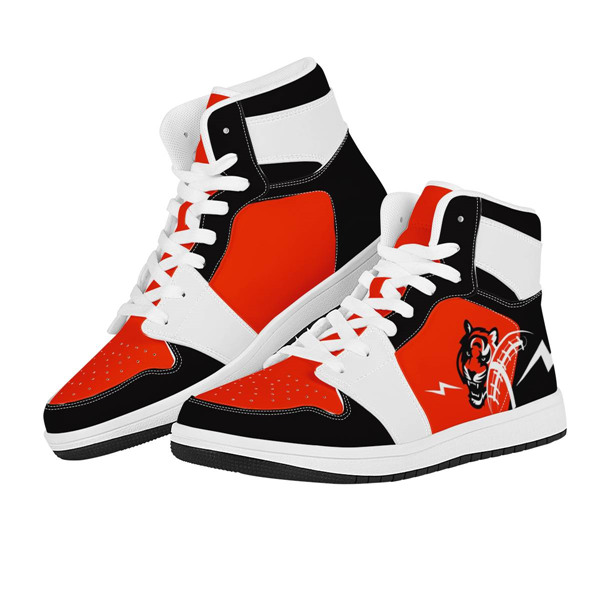 Men's Cincinnati Bengals AJ High Top Leather Sneakers 003