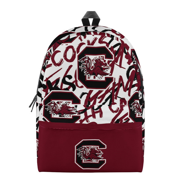 South Carolina Gamecocks All Over Print Cotton Backpack 001