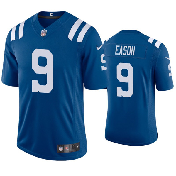Men's Indianapolis Colts #9 Jacob Eason Blue Stitched Jersey