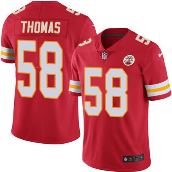 Men’s Kansas City Chiefs #58 Derrick Thomas Red Retired Player Vapor Untouchable Limited Stitched Jersey