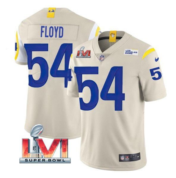 Men's Los Angeles Rams #54 Leonard Floyd Bone 2022 Super Bowl LVI Vapor Limited Stitched Jersey