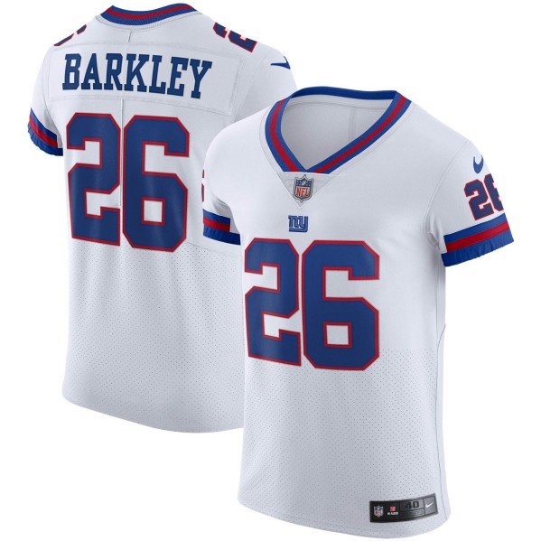 Men's New York Giants #26 Saquon Barkley White Vapor Elite Stitched Jersey