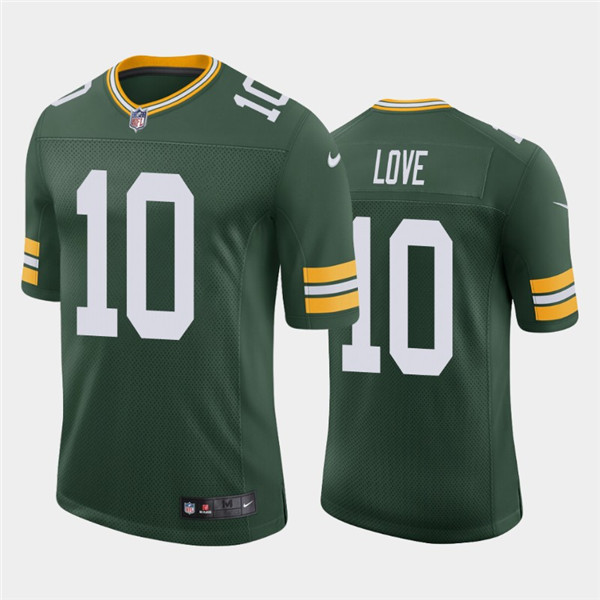 Men's Green Bay Packers #10 Jordan Love 2020 Green Limited Stitched NFL Jersey