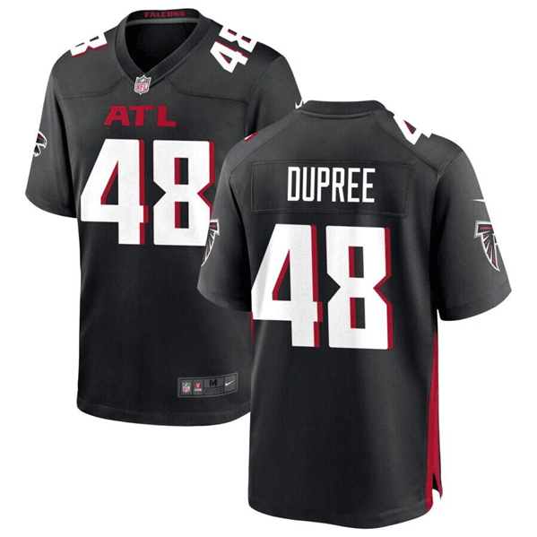 Men's Atlanta Falcons #48 Bud Dupree Black Stitched Game Jersey