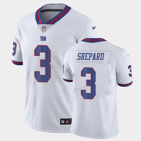 Men's New York Giants #3 Sterling Shepard White Stitched Baseball Jersey
