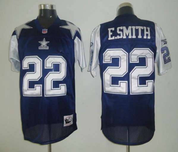 Men's Dallas Cowboys Customized Navy White Mitchell & Ness Throwback Stitched Jersey