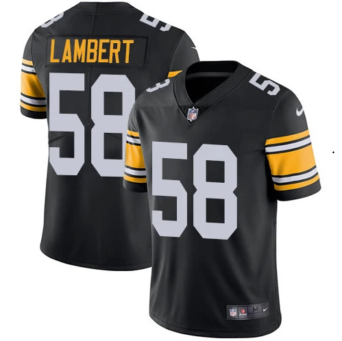 Men's Pittsburgh Steelers #58 Jack Lambert Black Vapor Untouchable Limited Stitched Jersey