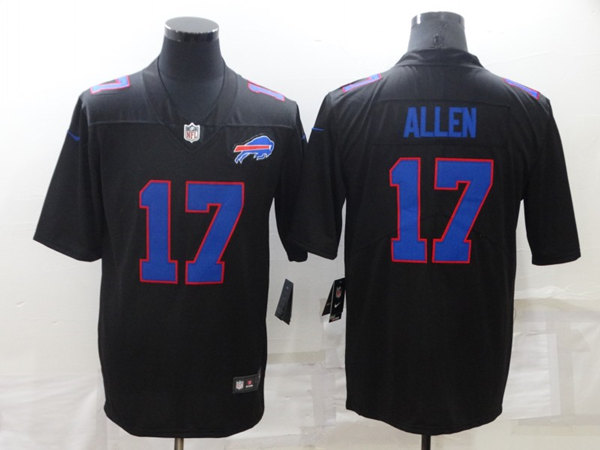 Men's Buffalo Bills #17 Josh Allen Black Vapor Untouchable Limited Stitched Jersey