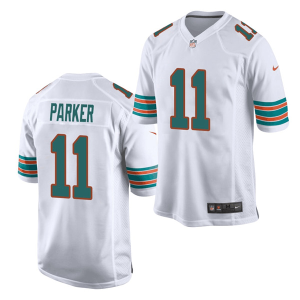 Men's Miami Dolphins #11 DeVante Parker White Stitched NFL Jersey