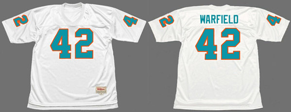 Men's Miami Dolphins ACTIVE PLAYER Custom White 1972 Throwback Stitched Jersey