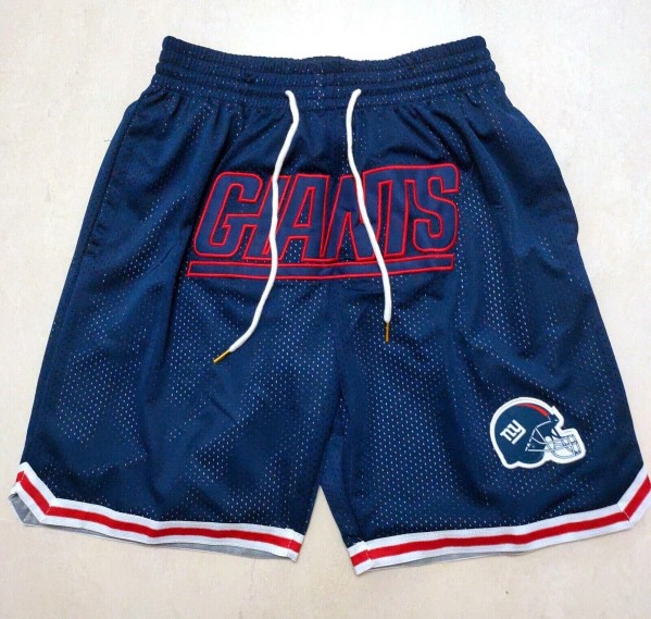 Men's New York Giants Deep Blue Shorts (Run Small)