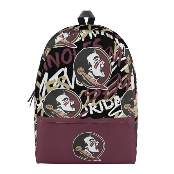 Florida State Seminoles All Over Print Cotton Backpack 001