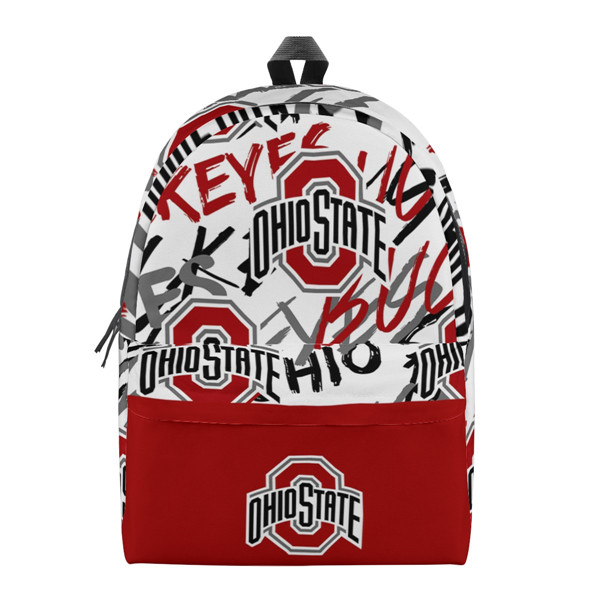 Ohio State Buckeyes All Over Print Cotton Backpack 001