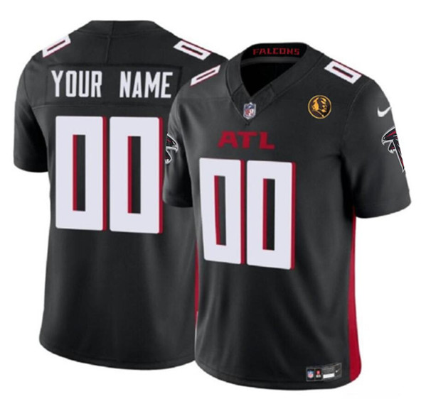Men's Atlanta Falcons Active Player Custom Black 2023 F.U.S.E. With John Madden Patch Vapor Limited Football Stitched Jersey