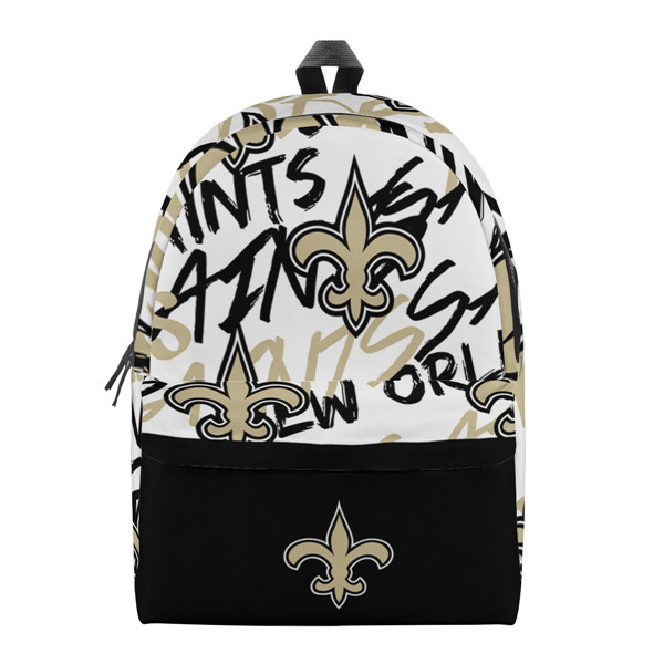 New Orleans Saints All Over Print Cotton Backpack 001