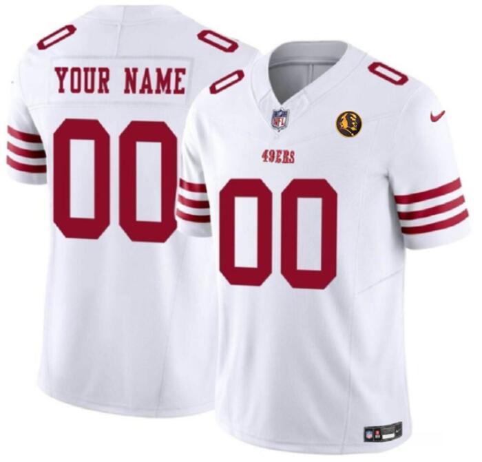 Men's San Francisco 49ers Active Player Custom White 2023 F.U.S.E. Alternate With John Madden Patch Vapor Limited Stitched Football Jersey