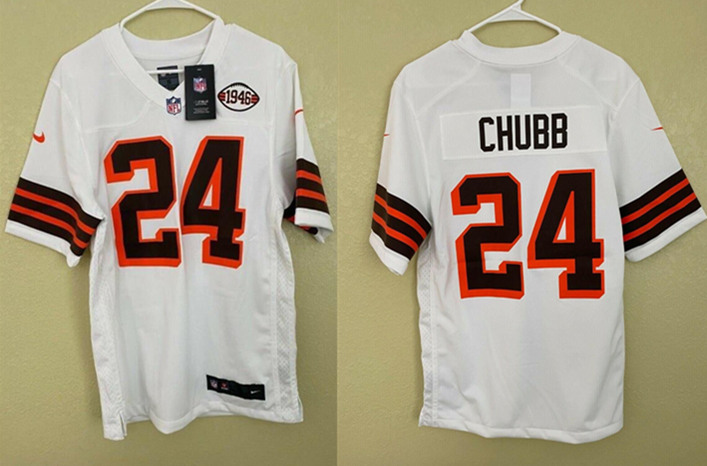 Men's Cleveland Browns #24 Nick Chubb Stitched NFL Jersey