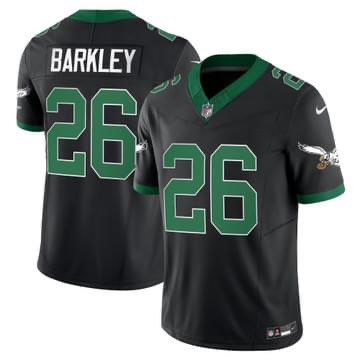 Men's Philadelphia Eagles #26 Saquon Barkley Black 2023 F.U.S.E. Vapor Untouchable Throwback Football Stitched Jersey