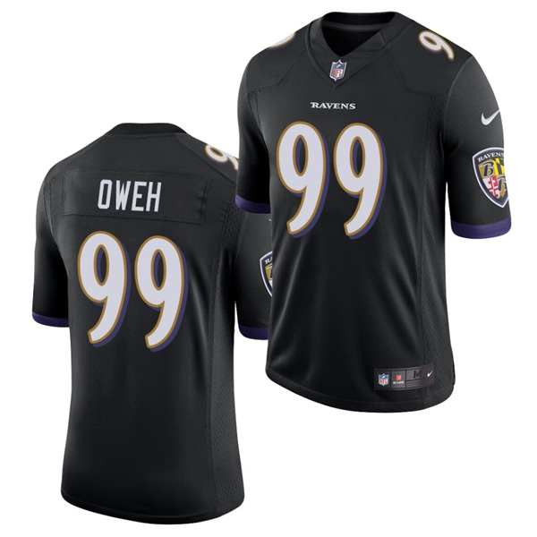 Men's Baltimore Ravens #99 Jayson Oweh Black 2021 Vapor Untouchable Limited Stitched NFL Jersey