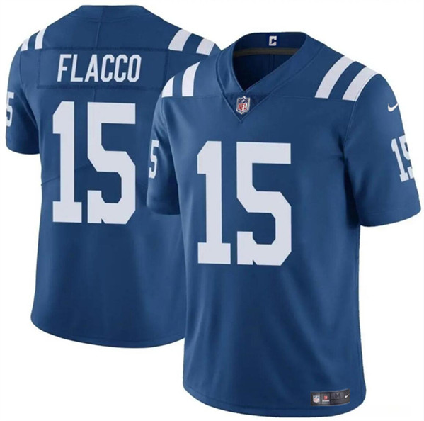 Youth Indianapolis Colts #15 Joe Flacco Blue Vapor Untouchable Limited Football Stitched Jersey