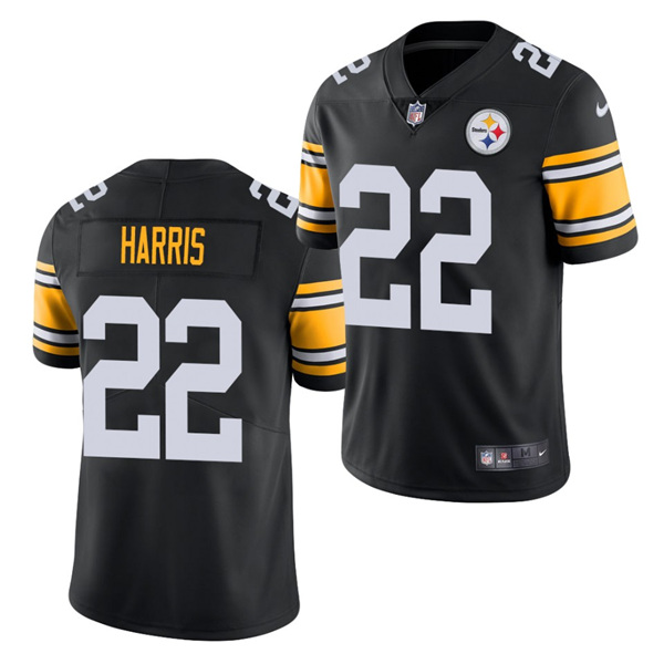 Men's Pittsburgh Steelers #22 Najee Harris Black 2021 Vapor Untouchable Limited Stitched NFL Jersey (Check description if you want Women or Youth size)